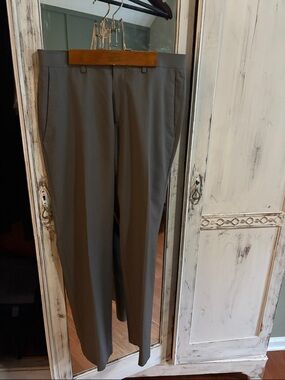 Kenneth Cole Charcoal Flat-Front Dress Pants 32 x 32